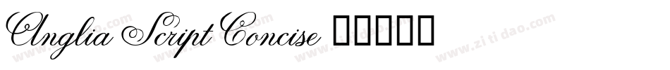 Anglia Script Concise字体转换